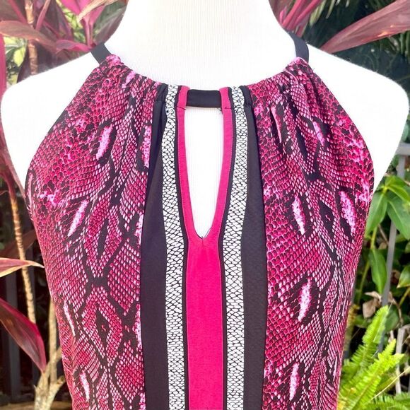 Michael Kors Pink Snakeskin Sleeveless Top - Picture 3 of 10